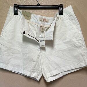 J. Crew Factory Women's White Bermudas